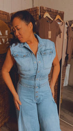 Denim Wide Legged Jumpsuit